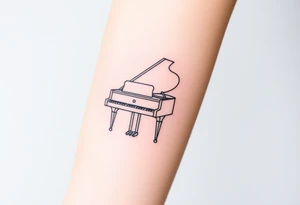 Grand piano tattoo idea