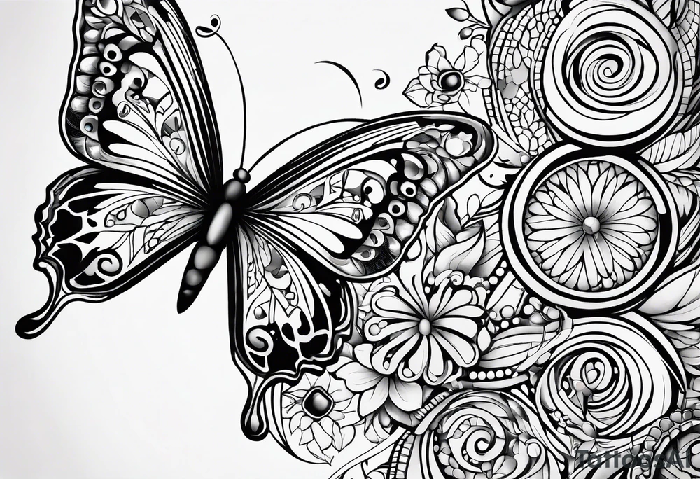 Create a Fine Line tattoo made out of three letter M’s and very pretty maybe a butterfly tattoo idea