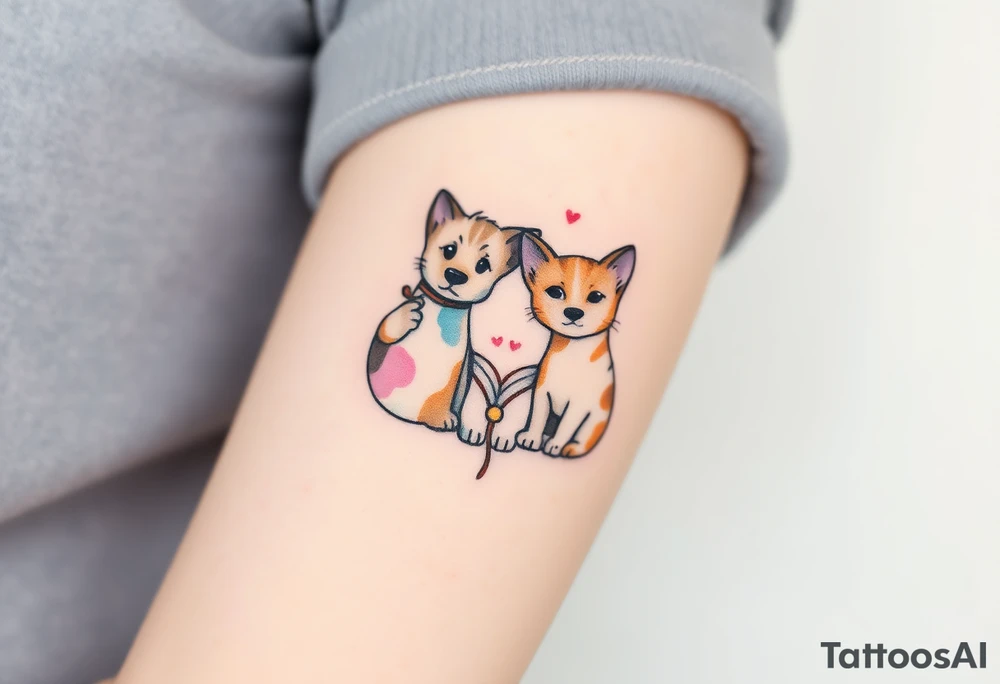 Pet friendship tattoo idea