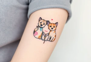 Pet friendship tattoo idea