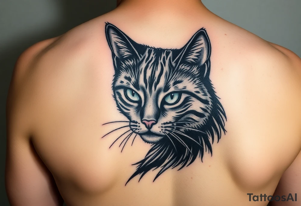 black cat tattoo idea