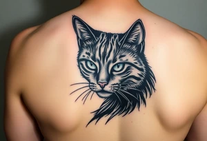 black cat tattoo idea