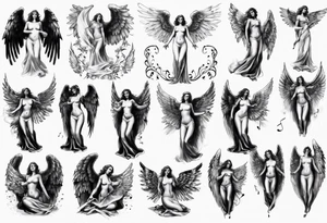 music angel tattoo idea