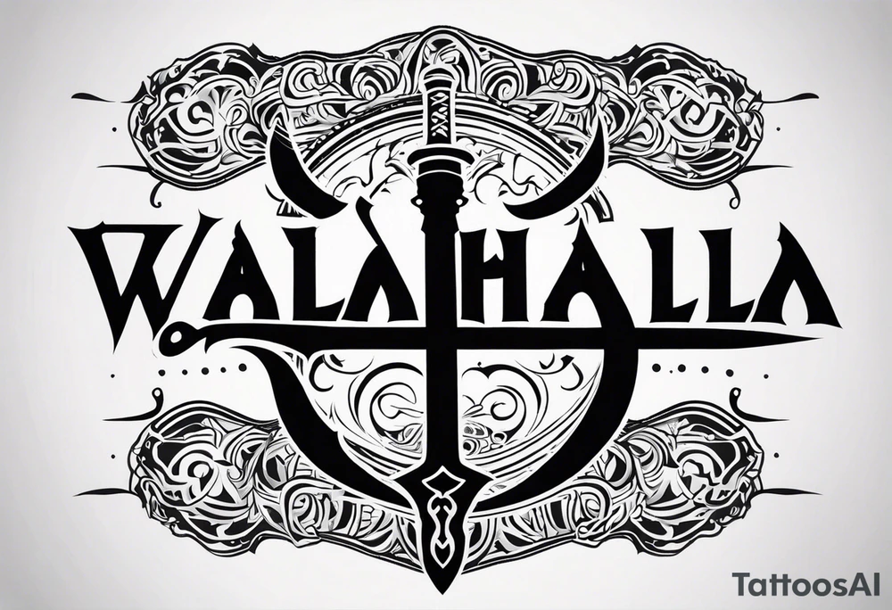 sword Valhalla tattoo idea