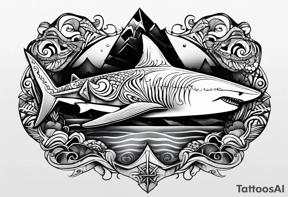 Moari shark tooth tattoo idea