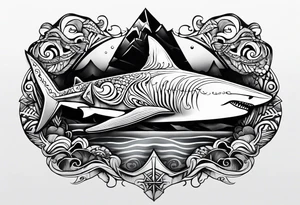 Moari shark tooth tattoo idea