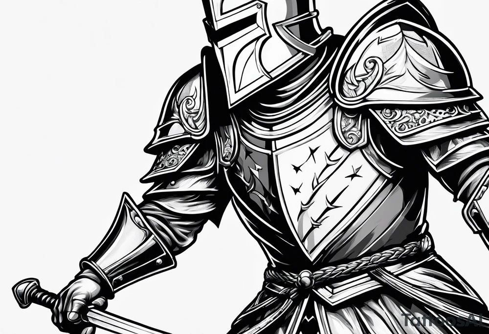 knight, crusader, sword tattoo idea