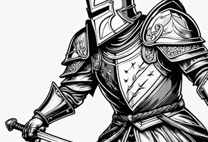 knight, crusader, sword tattoo idea
