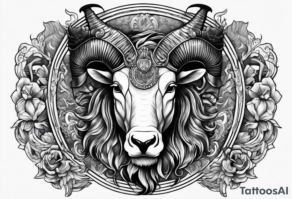 capricorn with shotgun tattoo idea