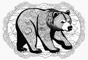 Japanese bear tattoo idea
