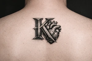 K with a heart tattoo idea