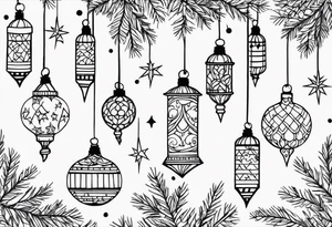 christmas lights tattoo idea