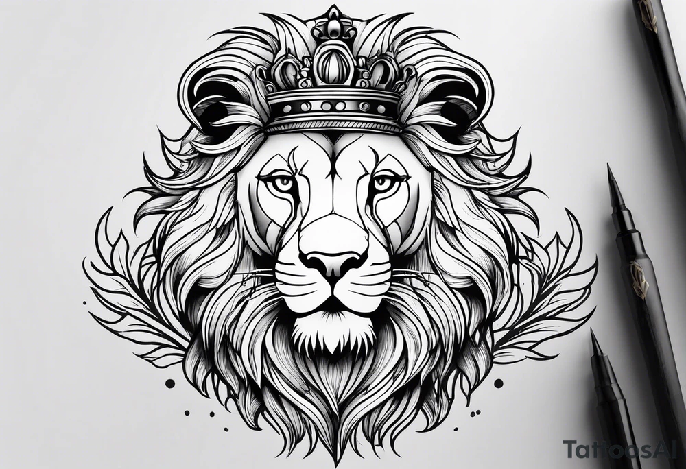 little lion tattoo idea