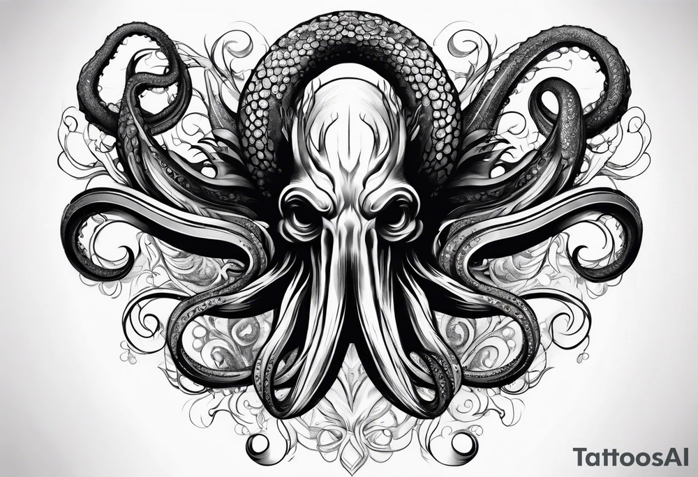 tentacles realism sleeve tattoo idea