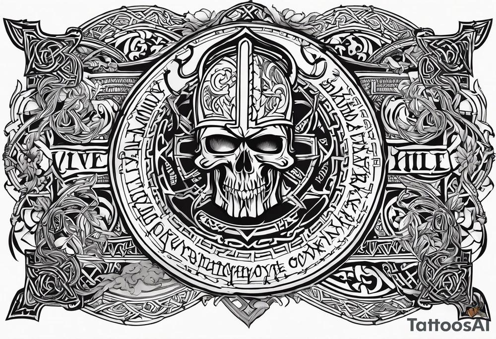 Viking death 
prayer tattoo idea