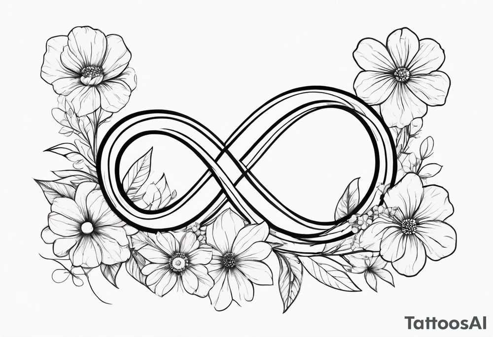 infinity symbol with flowers 
I tattoo idea