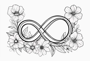 infinity symbol with flowers 
I tattoo idea