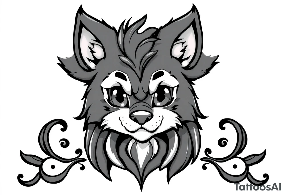 furry cartoon fursona ANTHROPOMORPHIC HUMAN tattoo idea