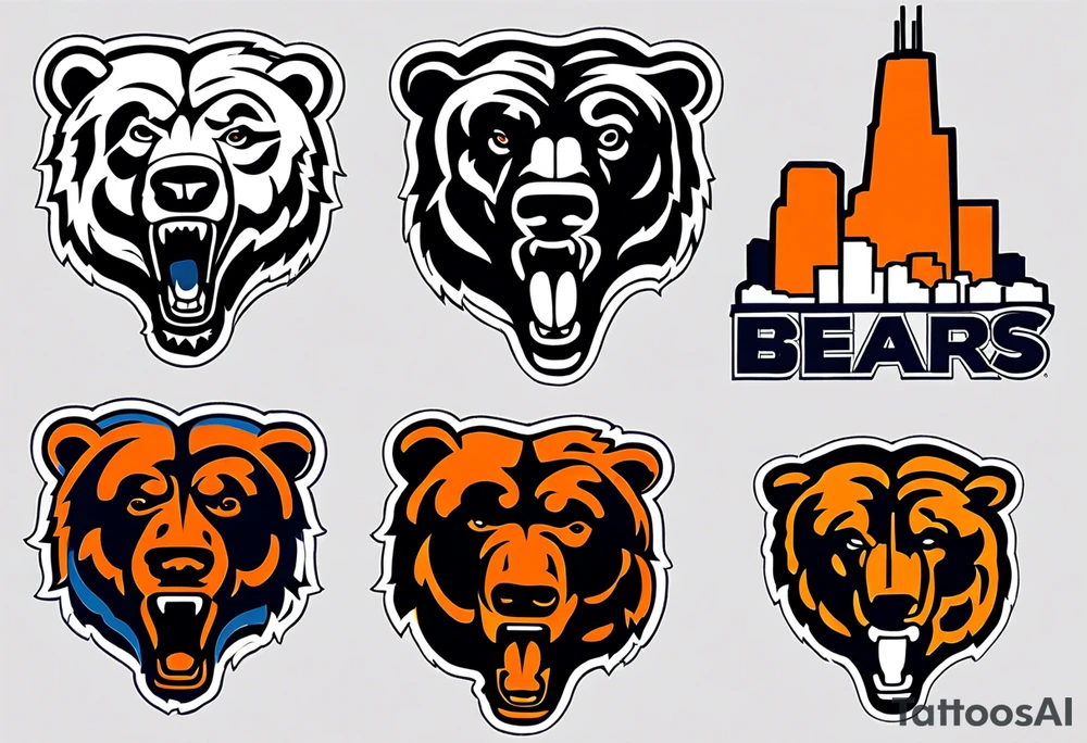 Small Chicago bears tattoo tattoo idea