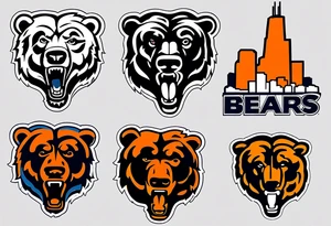 Small Chicago bears tattoo tattoo idea