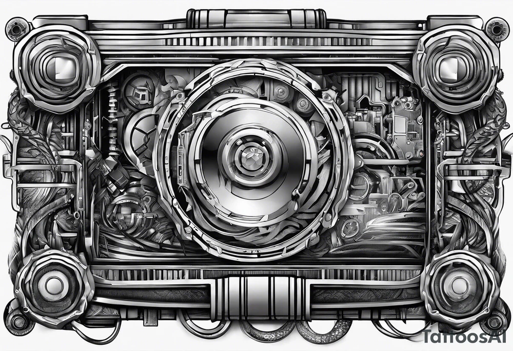 sleeve tattoo design describing a computer part tattoo idea sleeve tattoo design describing a computer part tattoo idea