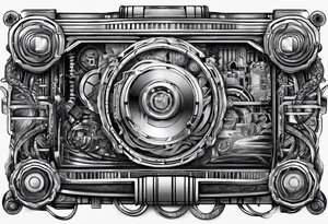 sleeve tattoo design describing a computer part tattoo idea
