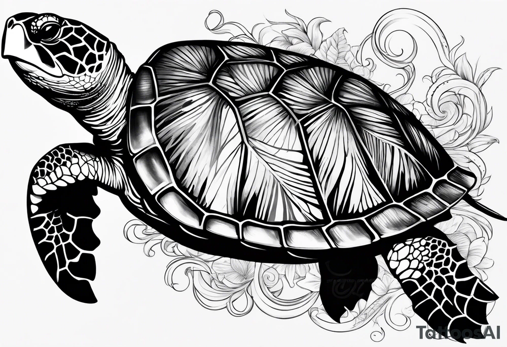 Sea turtle tattoo idea