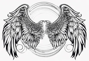 Small angel wings tattoo idea