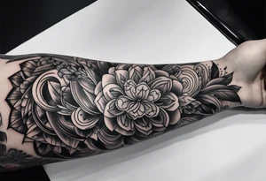 Forearm to hand tattoo idea