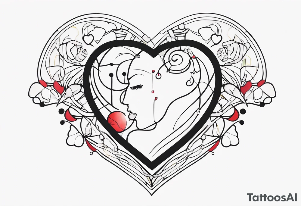 AI Tech heart and mind tattoo idea