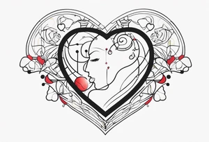AI Tech heart and mind tattoo idea