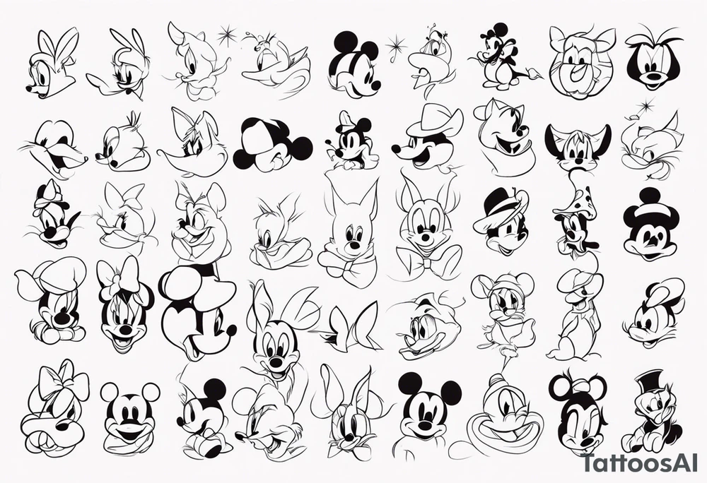 disney postavičky tattoo idea
