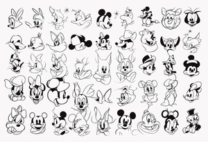 disney postavičky tattoo idea
