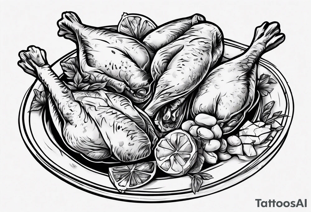 cooked chicken nibble tattoo idea