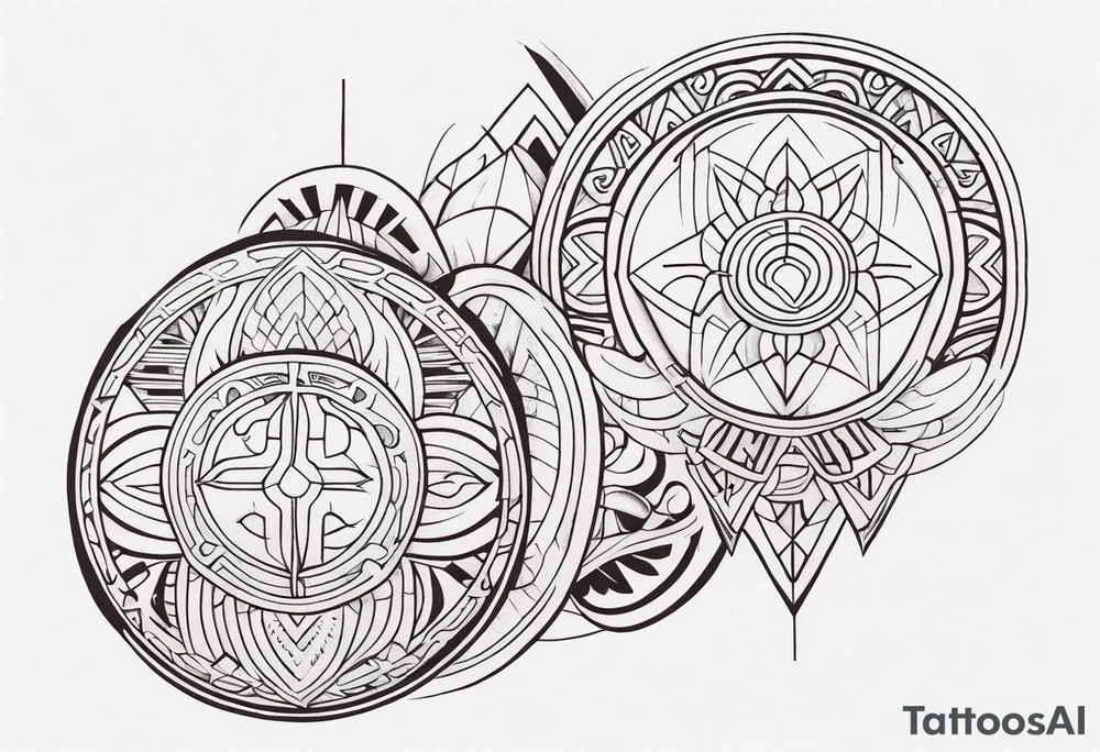 Polynesian geometric neck  tattoo tattoo idea