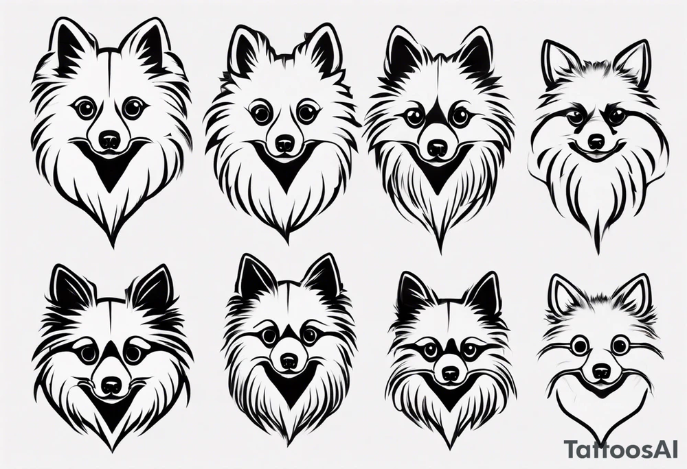 a pomerian dog tattoo idea