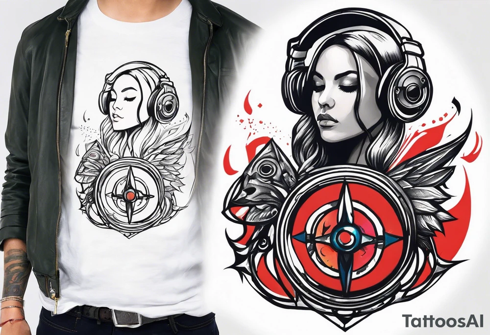 Vinyl music record + Fantasy + Warrior tattoo idea