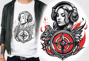 Vinyl music record + Fantasy + Warrior tattoo idea