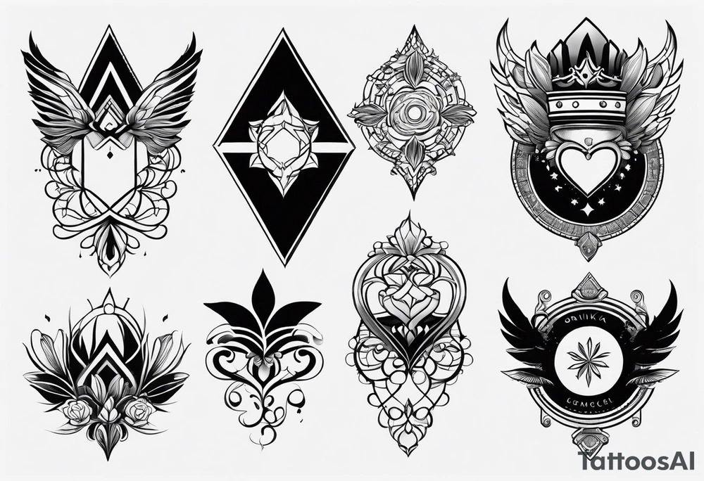 Onika Grace" is a beautiful name that carries a strong sense of purpose and elegance. Incorporating symbols like a halo or a crown into the logo would create a powerful visual identity, emphasizing the brand's divine and graceful message. tattoo idea