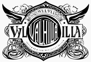 Valhalla sword circle tattoo idea