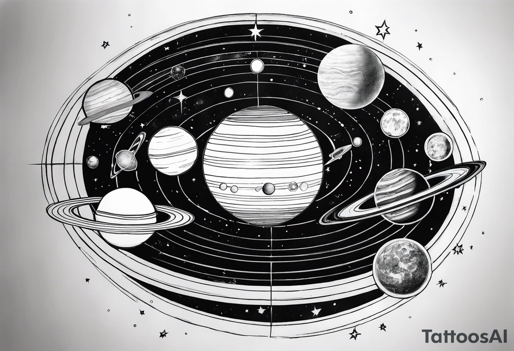 A solar system tattoo idea