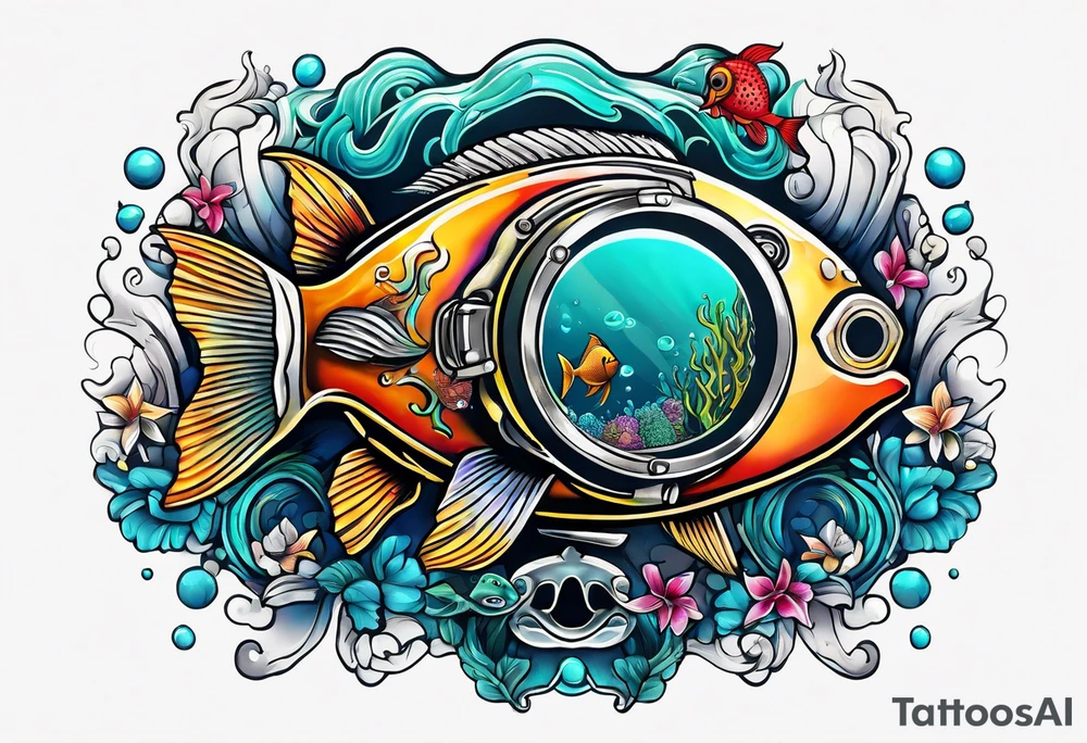 Scuba dive tattoo idea