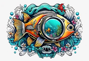 Scuba dive tattoo idea