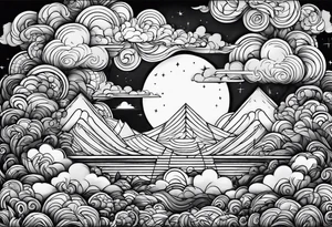 evil clouds tattoo idea