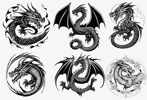 dragon with scales tattoo idea