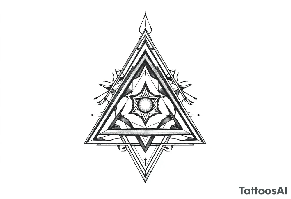 I want three triangles that overlap each other. Spirit mind and body tattoo idea