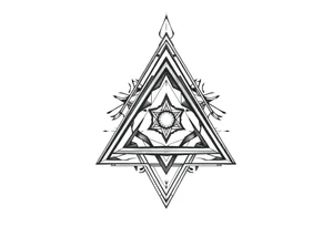 I want three triangles that overlap each other. Spirit mind and body tattoo idea