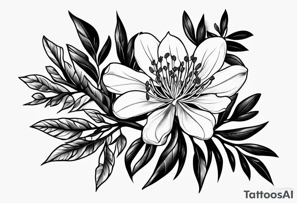 African Flame tree flower tattoo idea
