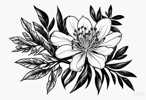 African Flame tree flower tattoo idea
