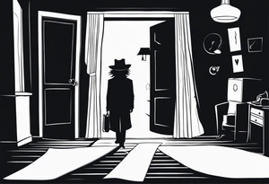 Mister Babadook just in a shadow from tattoo idea